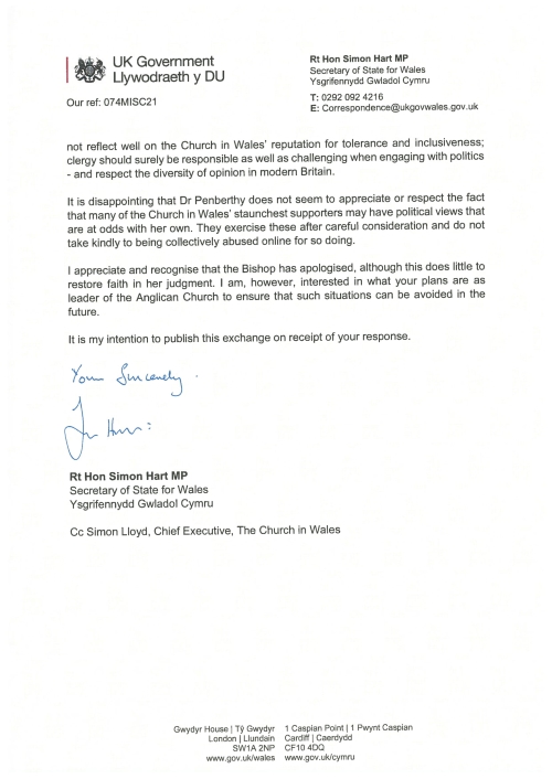 Letter to the Archbishop of Canterbury