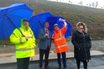 Simon Hart MP inspects the clear up on the A484