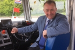 Simon Hart MP is pictured on board the new Glansteffan ferry which is linking Llansteffan and Ferryside for the first time in 60 years